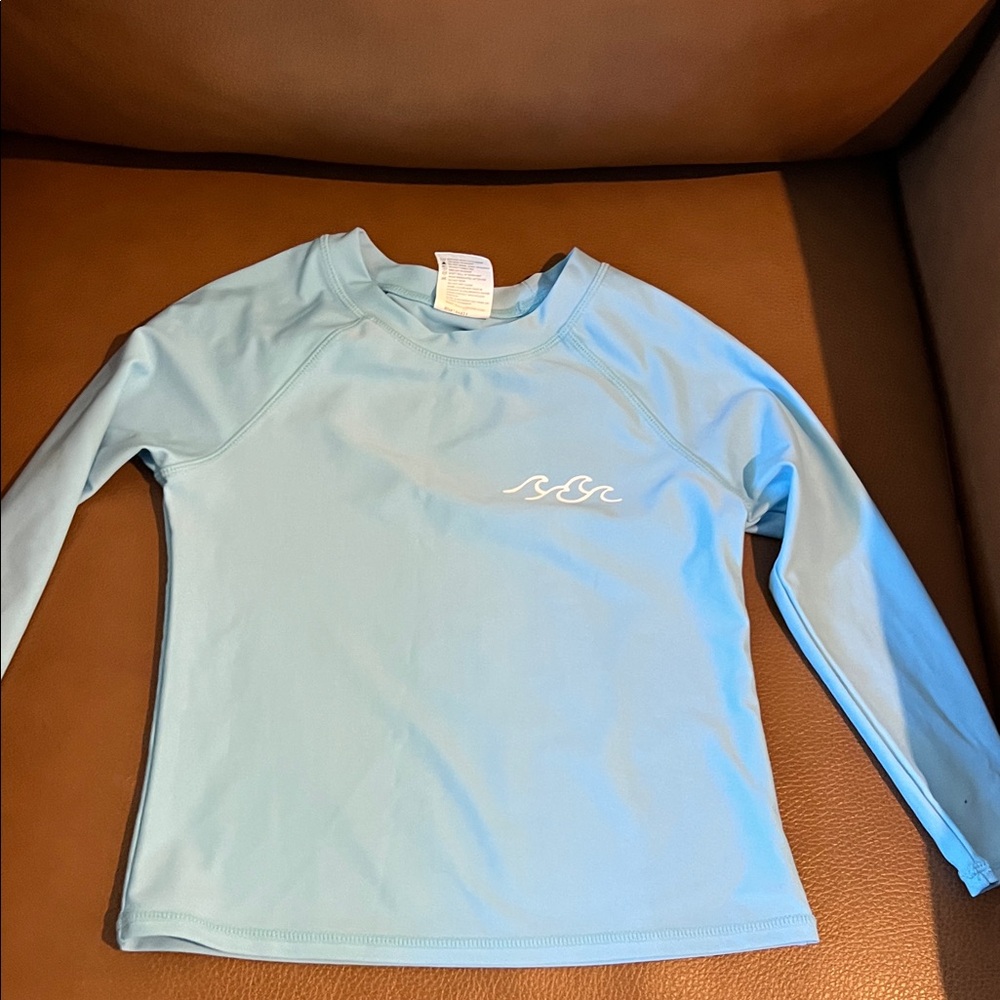 Kids Long Sleeve Swim Rashguard - Light Blue